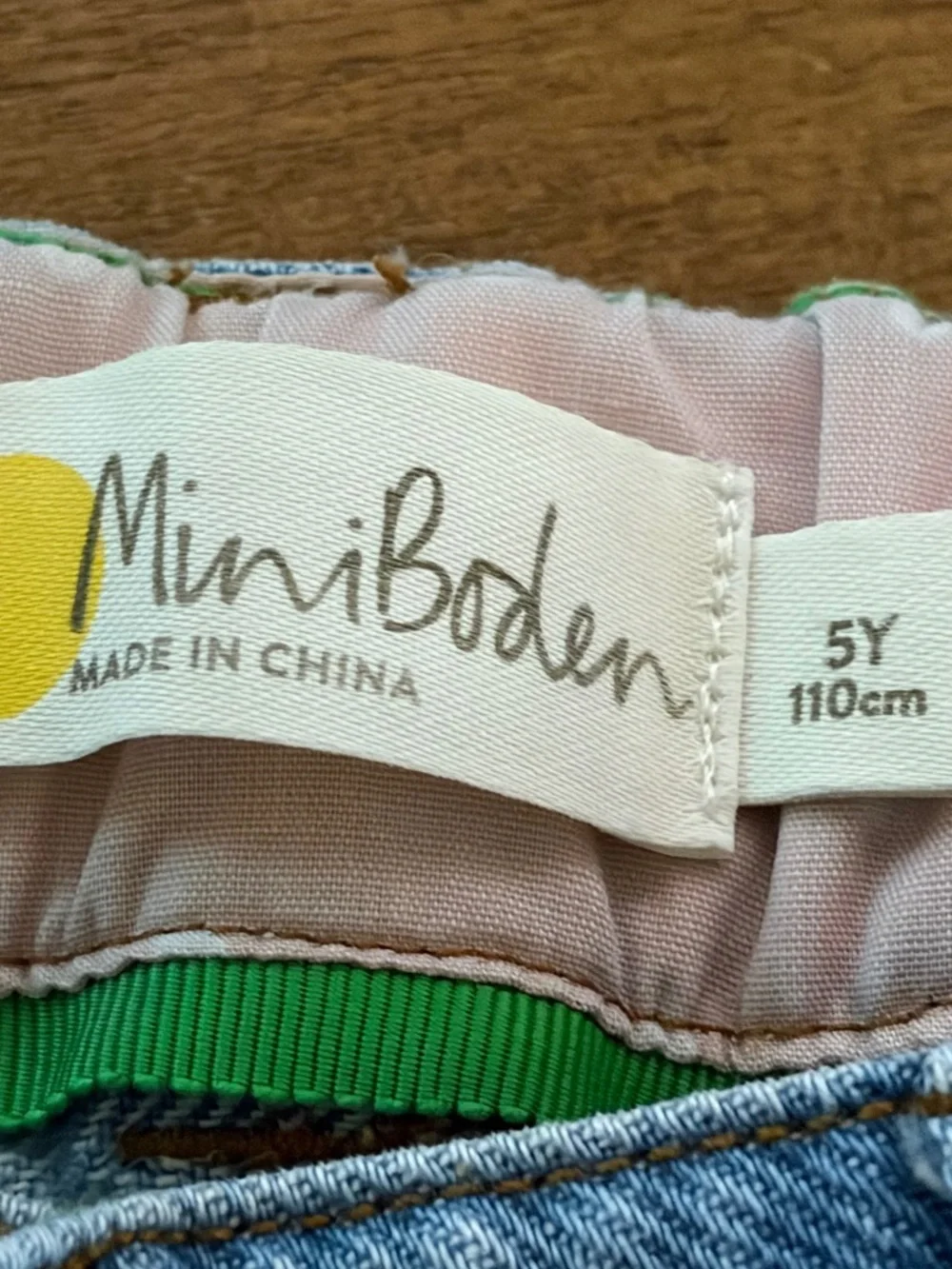 MINI BODEN GIRL'S DENIM RAINBOW JEANS SIZE 5